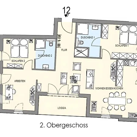Duhner Allee 10, Litfass 12 Apartment